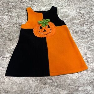 Allison Ann Boutique Fall/Halloween Pumpkin Jack O lantern Dress Size 2T